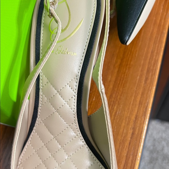 Sam Edelman Tan and Black Slingback Heels - Picture 5 of 7